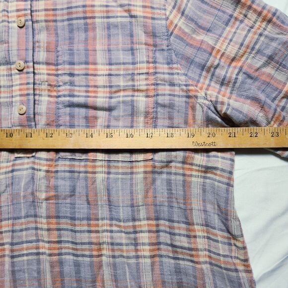 LL Bean Womens Large Plain Button Blouse Purple Pink - Picture 9 of 13